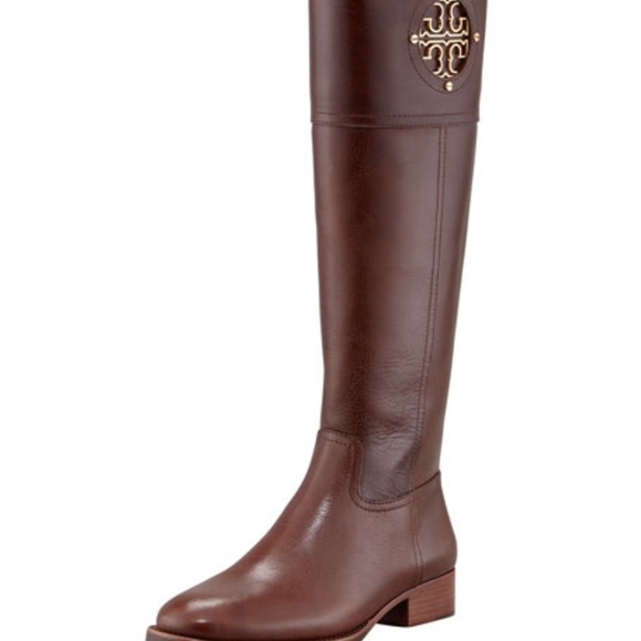 COPY - Tory Burch Kiernan logo Leather riding boot black - Picture 7 of 11